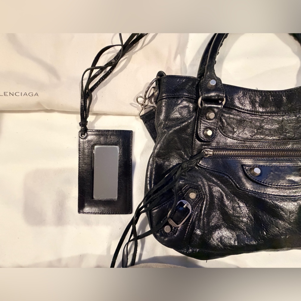 Black Leather Women's Bag - Picture 4 of 7